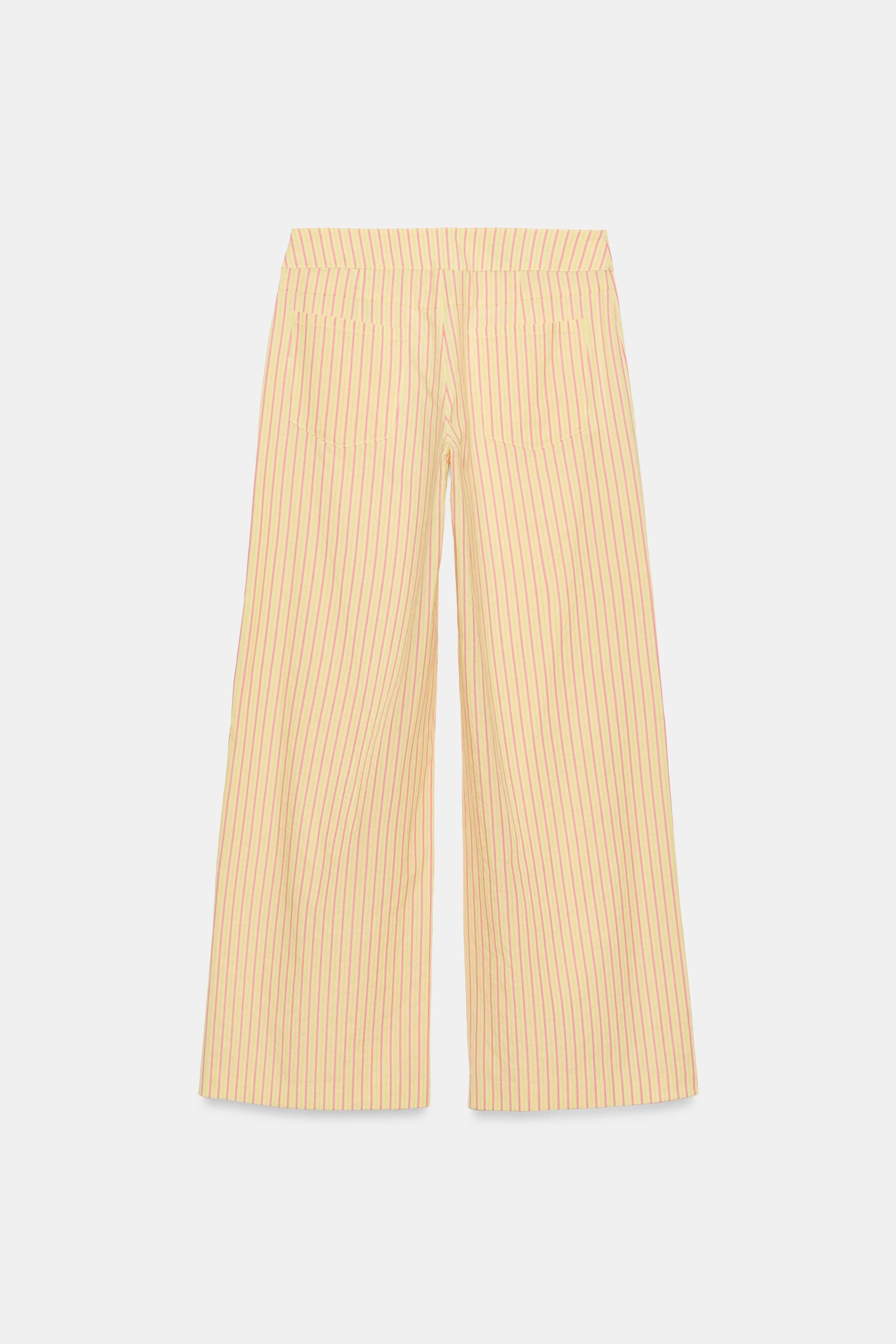PANTALON DROIT À RAYURES